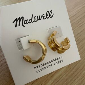 Madewell gold hoop earrings